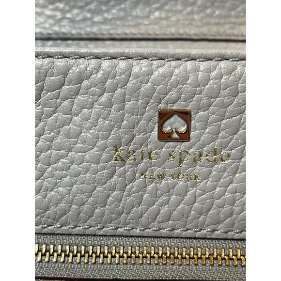 Authentic Kate Spade NY Southport Avenue Cameron Gray Leather Handbag - Picture 3 of 12